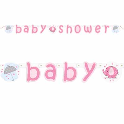 Virtene "Baby shower", rozā